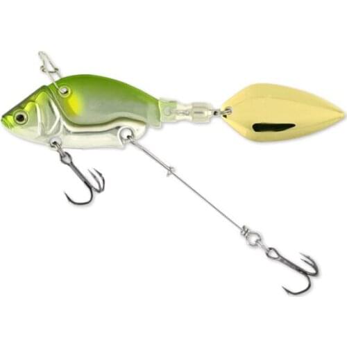 EASYFISH 44mm 13.6g Spin Tail Lures Metal Jig Fishing Blade Lure Artificial Bait for Bass Pike Tackle Gear