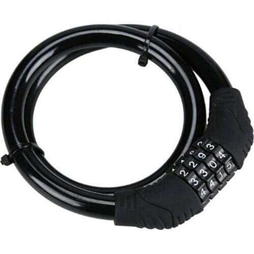 Bike Combination 4-Digital Lock Digital Code Cable Bike anti-theft Safety Lock Tough Steel Wiring Lock Password Lock