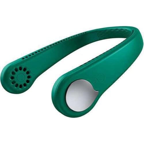 Summer Air Cooler Hanging Neck Fan With USB Rechargeable Portable Air Cooling Fan Strong Wind Lazy Outdoor Sports Bladeless Fan