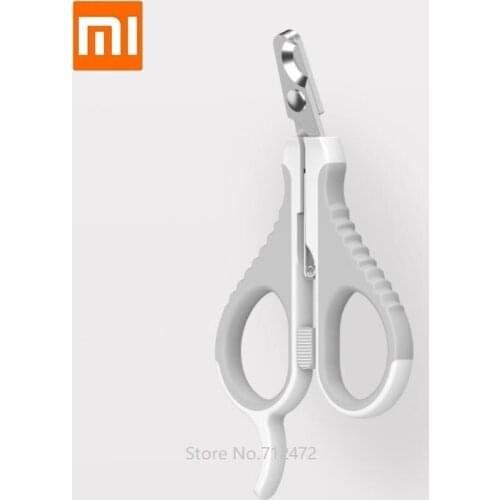 Youpin Pet Cat Uses Oblique Inclined Mouth Stainless Steel Nail scissors Safety rubberized handle