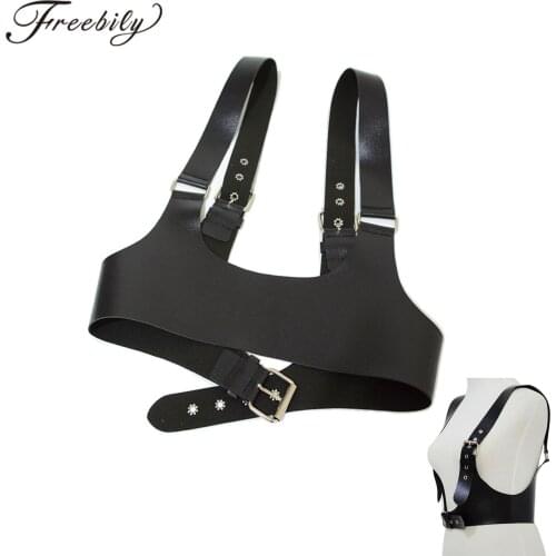 Women Sexy PU Leather Body Chest Harness Adult Sex Products Waist Belt Straps Garter Belts Erotic Shoulder Straps Suspenders