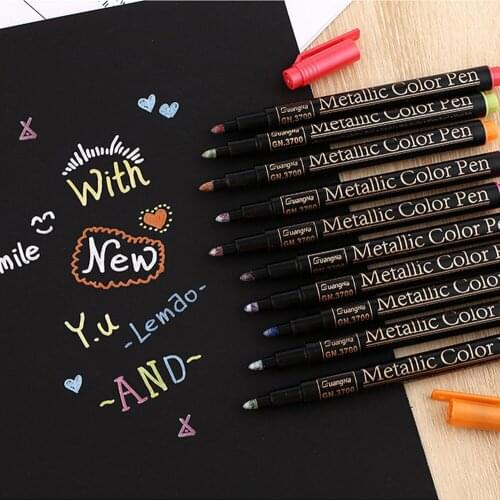 10/20 Color Glitter Metallic Paint Marker Pen Permanent Writing Colored Pens Photo Album Glass Wood Canvas Card Art Marker