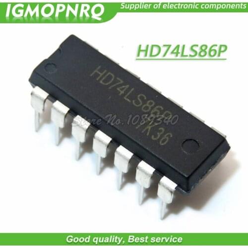 10pcs/lot HD74LS86P HD74LS86 74LS86 DIP-14 IC Four-OR gate logic circuit chip New Original