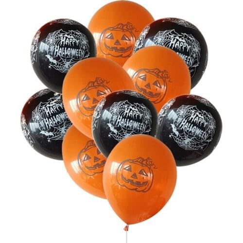 10Pcs/lot Horrifying Latex Balloons Halloween Decoration Pumpkin Ghost Spider Party Decor Kids Inflatable Toy Halloween Balloons