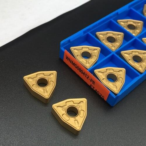 10PCS WNMG080412 PR FT4025 External Turning Tools Carbide inserts Cutting Tool CNC Lathe Cutter Work For Steel