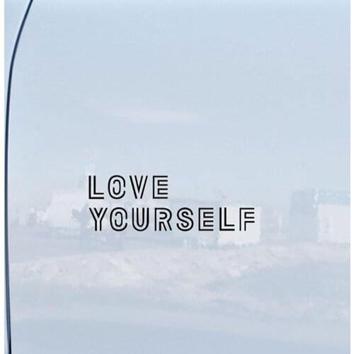 14X6cm Love Yourself Car Truck Vehicle Body Window Reflective Decals Sticker Decoration
