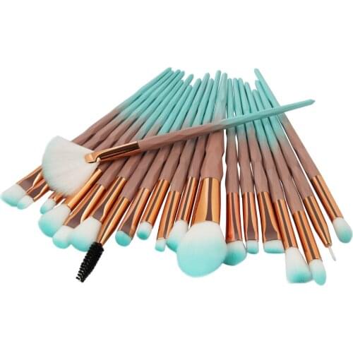 20pcs Diamond Makeup Brush Set Eye Brush Beauty Tools Fan Powder Eyeshadow Contour Beauty Cosmetic For Make Up Tool