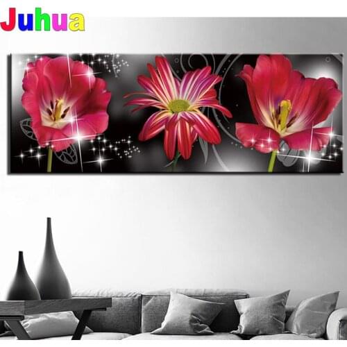 5D DIY diamond painting Red daisy flower ,3d cross stitch,full Round diamond Emeroidery mosaic painting home decor