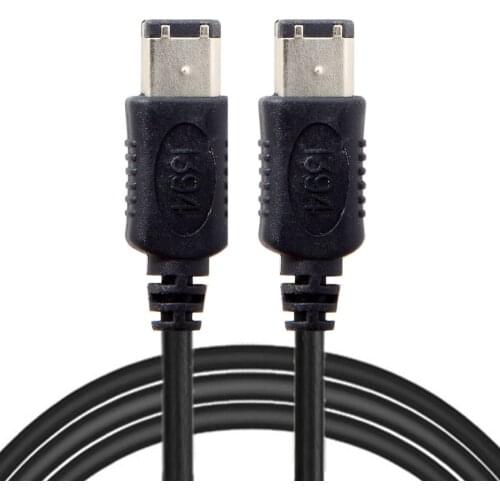 6 PIN / 6PIN FireWire 400 - FireWire 400 6-6 ilink Cable IEEE 1394 1.8m Black