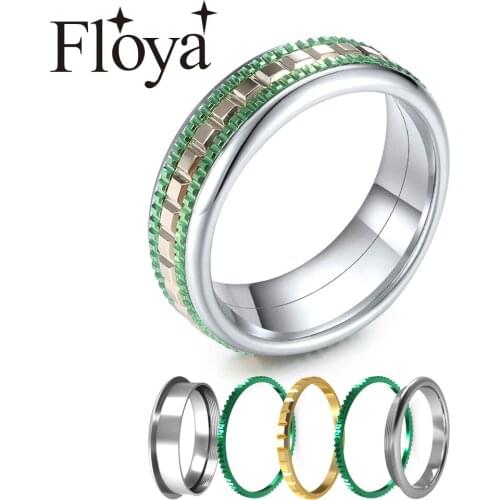 Floya Luxury Ring Minimalist Multi Finger Rings BOHO Interchangeable Hundred Matching Symphony Wedding Band