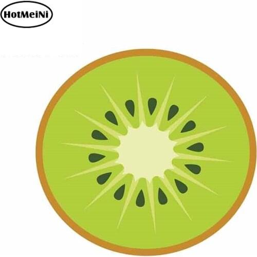 HotMeiNi 13cm x 12.9cm for Kiwi Fruit Funny Car Stickers Vinyl Sunscreen RV VAN Fine Decal JDM Car Accessories Logo Cartoon