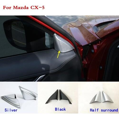 Chromous Car inner A column Audio Speak Window Windshield Side triangle trim part 2pcs For Mazda CX-5 CX5 2nd Gen 2017 2018