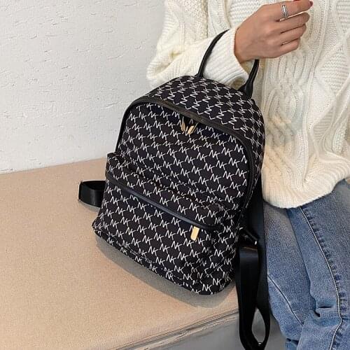 Korean Women PU Leather Backpack Female Winter New Fashion Canvas Designer Backpack Simple Luxury School Travel Bag Ladies 2021