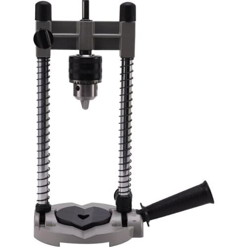 LBER 1 Pcs Multifunctional Drill Stand Adjustable 45-90° Angle Drill Guide Attachment, with Chuck Drill Holder Stand, for Electr