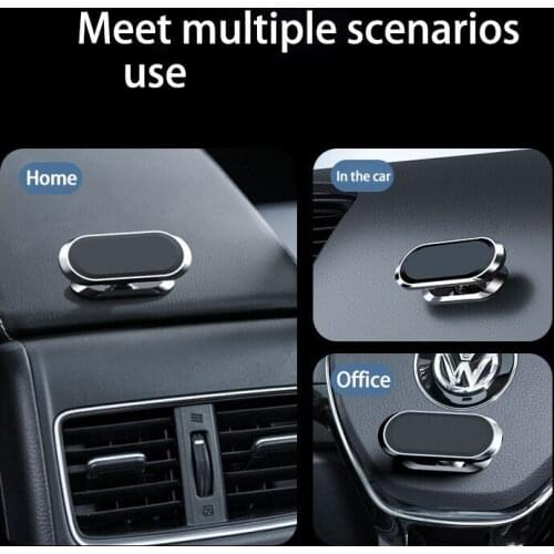 Magnetic Car Phone Holder Dashboard Mini Strip Shape Stand For iPhone Samsung Xiaomi Metal Magnet GPS Car Mount for Wall