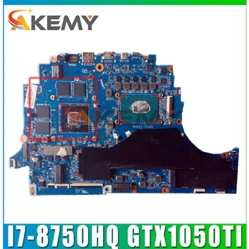 For HP Omen 15-DC Laptop Motherboard DAG3DBMB8D0 TPN-Q211 SR3YY I7-8750HQ CPU GTX1050TI DDR4