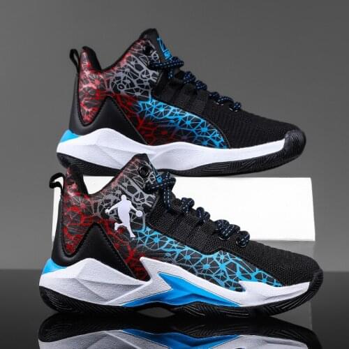 New Thick Sole Soft Boys Basketball Shoes Non-slip Children Sport Shoes Outdoor Boys Basketball Sneakers Rubber Kids Gym Shoes