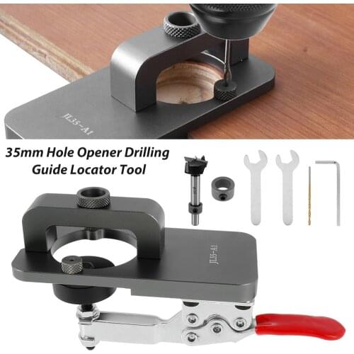 Hinge Boring Hole Jig Opener Drilling Guide Locator Door Cabinets Drill Bit Positioner DIY Woodworking Carpentry Equipment Tools