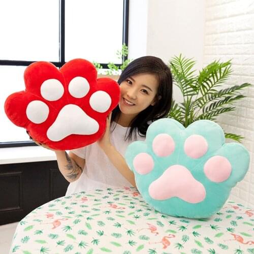 2In1 Blanket Cute Cat Paw Pillow Blanket Home Office Soft Cute Filled Pillow Blanket Pillow Quilt Foldable Patchwork Quilt