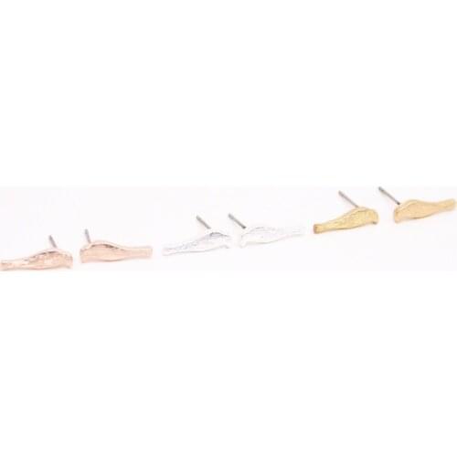 Animal Land solid swallow stud earrings Child interest swallow stud earrings and