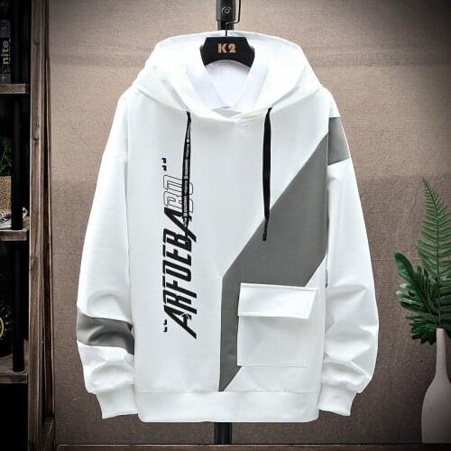 Patchwork hoodie sweatshirts men women hip hop cargo pullover popular black streetwear long sleeve hoodie harajuku moletom