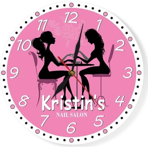 Creative Nail Salon Spa Wall Clock Creative Nail Salon Art Wall Clock Modern Dseign Clock Nail Studio Business Wall Art Decor