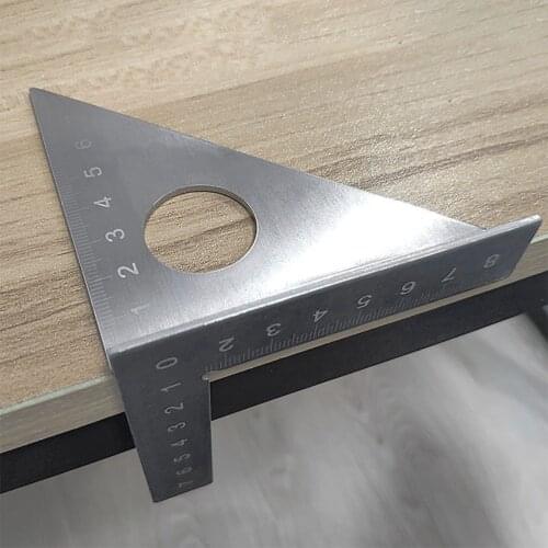 Stainless Steel Angle Ruler Protractor Multifunction Wooden Square Ruler 45 90 Degree Gauge Woodworking Measuring Tools