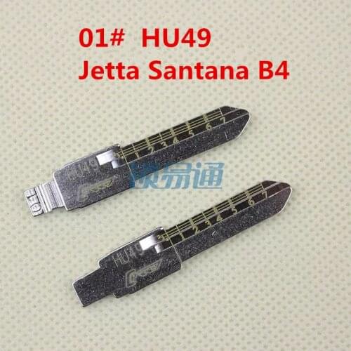 Engraved Line Key For 2 in 1 LiShi/HU49 Scale Shearing Teeth Blank Key NO.01 For Jetta Santana B4 Out Milling Blank[10pcs/lot]