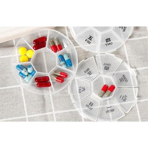 1 PCs Square Folding Vitamin Medicine Drug Pillbox Travel Pill Box Makeup Storage Case Container Pill Cases & Splitters