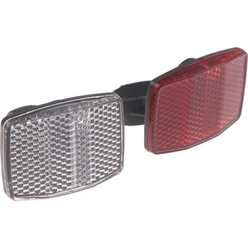 1Pcs Practical New Bicycle Reflector Reflective Front Rear Warning Light Bike Handlebar Safety Lens Road Bike White/Red