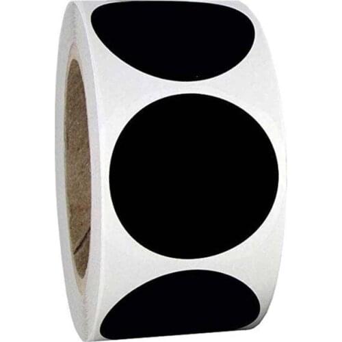 120pcs/roll Blank Label Round Chalkboard Sticker Kitchen Pantry Labels for Canning Mason Spice Jars