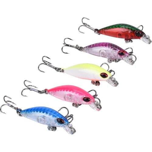 5PCS Brand New Durable Mini Minnow Lifelike Artificial Hard Bait Fishing Lures Fish Tackle Accessory For Anglers To Catch Fish