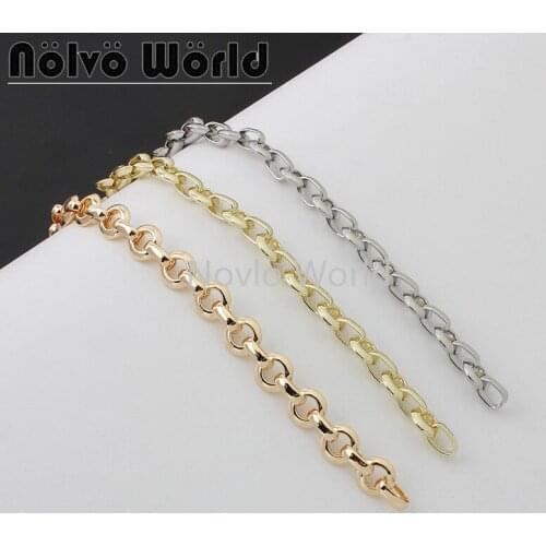 50cm 1meter 10 meters 10*5mm fashion style alloy meterial small round shape chains for lady crossbody bag replacement hareware