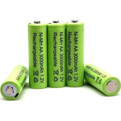 AA 1.2V 3000mAh NiMH 1.2V Rechargeable Batteries Green Battery Garden Solar Lamp LED Flashlight Lantern Lamp Torch