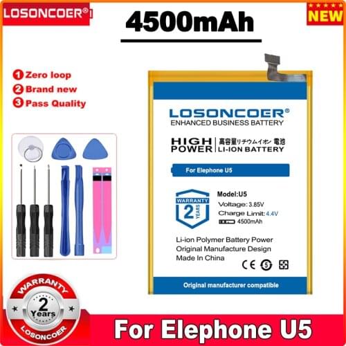 LOSONCOER 4500mAh Battery For Elephone U5