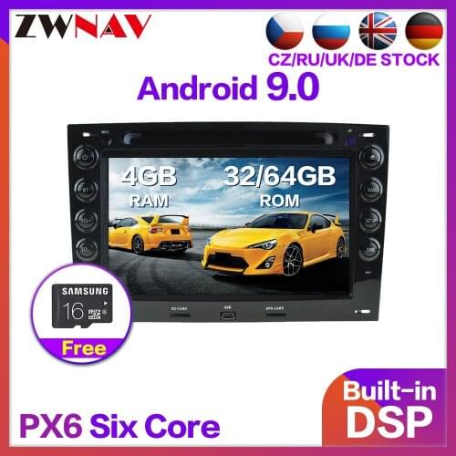 PX6 4+64G Android 9.0 Car Radio DVD Player Multimedia Stereo For Renault Megane 2003-2010 Audio Video GPS Navi BT map head unit