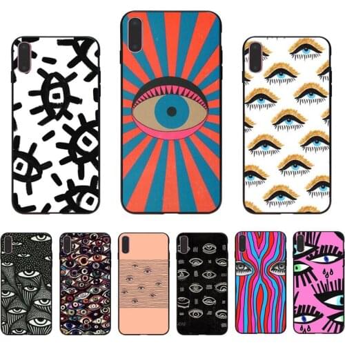 IMIDO Eyes Coque Covers case For Iphone 6 6S 6PLUS 6SPLUS 7 8 7PLUS 8PLUS X XS XR XSMAX 5 5S SE