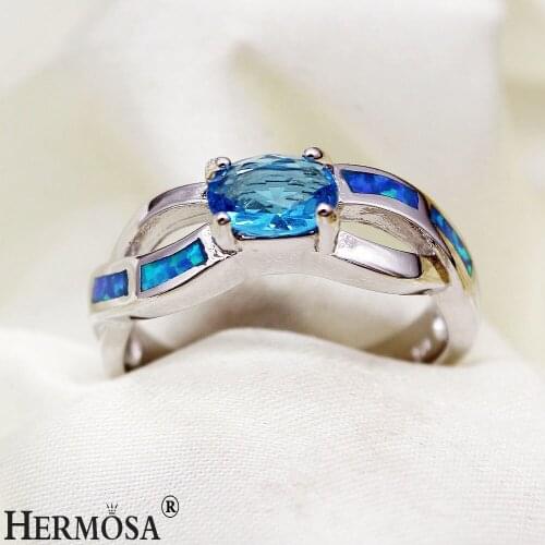 Hermosa Modern 8 Design Australia Opal Ring Size 7 8 Fashion Women Rings R1025