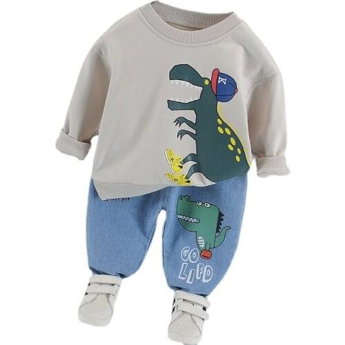 New Spring Autumn Baby Boys Girls Clothes Suit Children Cartoon T-Shirt Pants 2Pcs/Sets Toddler Sports Clothing Kids Tracksuits