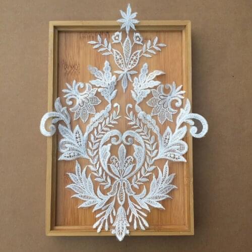 Hot Sale Craft Collar White Floral Lace Applique Trim Decorated DIY Neckline Sewing Dress Decor 1pcs sell
