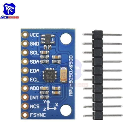 MPU9250 9-Axis 9 DOF 16 Bit Gyroscope Acceleration Magnetic Sensor Module Attitude Gyro Accelerator Magnetometer for Arduino