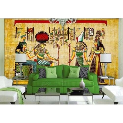 Wallpaper photo 3 d custom mural Nostalgic vintage egyptian idol home decor in the living room Wallpaper for walls in rolls