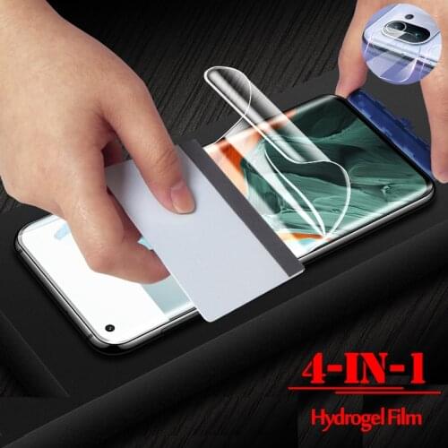 Full Fitted Hydrogel Film Mi11 Pro Screen Protector for Xiaomi Mi 11 Front Film xiomi xiamoi note 10 lite Soft Glass on Mi 11
