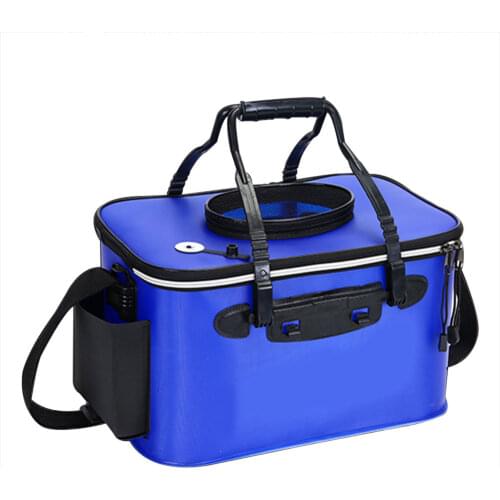 Fishing Bucket Box Folding Storage Container Carrier Portable with Handle for Outdoor &T8