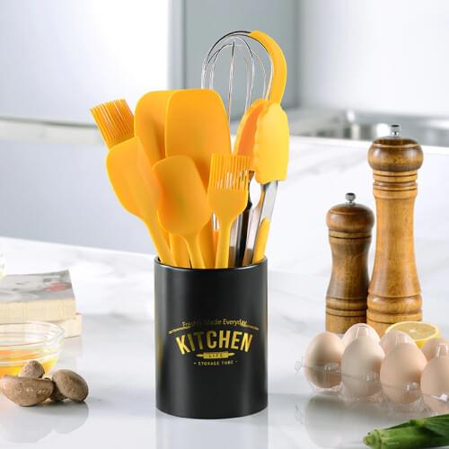Silicone Cooking Tool Non-Stick Spatula Shovel High Spatula Oil Brush Temperature Resistant Kitchenware Utensils Set With Box