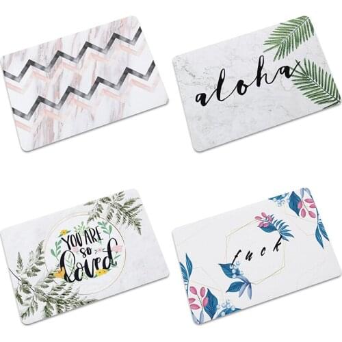 Nordic Front Door Mat Marbling Doormat for Entrance Door Bathroom Welcome Door Mat Bath Kitchen Hallway Rubber Floor Mats