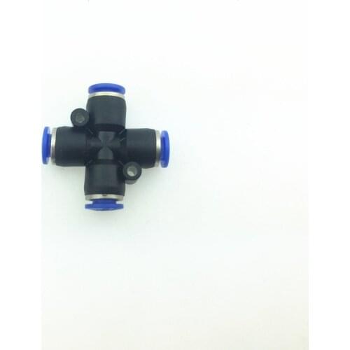 STARPAD For Car repair tools Pneumatic quick push-in fittings Cross four-way PZA-8 4 6 8 10 12mm air pipe 10pcs