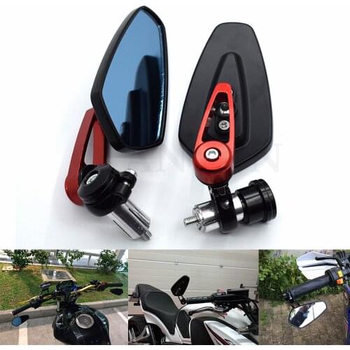 Universal 7/8"" 22mm handle bar motorcycle bar end mirror Motorcycle Mirror for Suzuki Katana Gsx F 600 750 Sv 650 S Dl650 ZX799