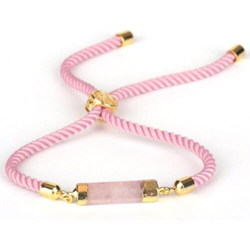 New Arrival 11 Types Stone Magnesite/Pink Crystal/Blue Sandstone Thread Braided Casual Jewelry Bracelets For Women