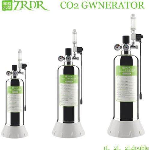 ZRDR Aquarium DIY CO2 Generator System Kit With Pressure Air Flow Adjustment Water Plant Fish Aquarium Co2 ValveCo2 gas cylinder